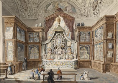 La camera del tesoro a Mariazell nel 1835 da Eduard Gurk
